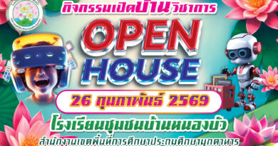 โรงเรียนชุมชนบ้านหนองบัว ขอเชิญร่วมกิจกรรมเปิดบ้านวิชาการ  26 กุมภาพันธ์ 2569